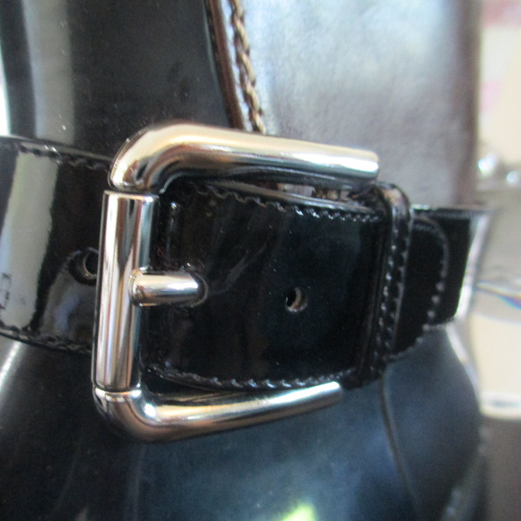 (NWT) Dolce & Gabbana, Riding Boots, Leather & Patent w/Rubber Size 6, - Picture 8 of 8